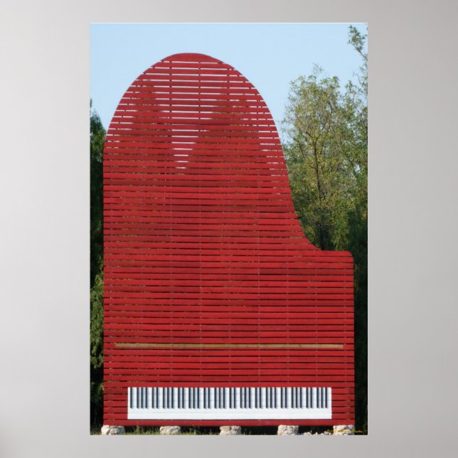 Poster de Piano Vermelho (Frente)