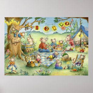 Poster de Picnic de Mouse da Família