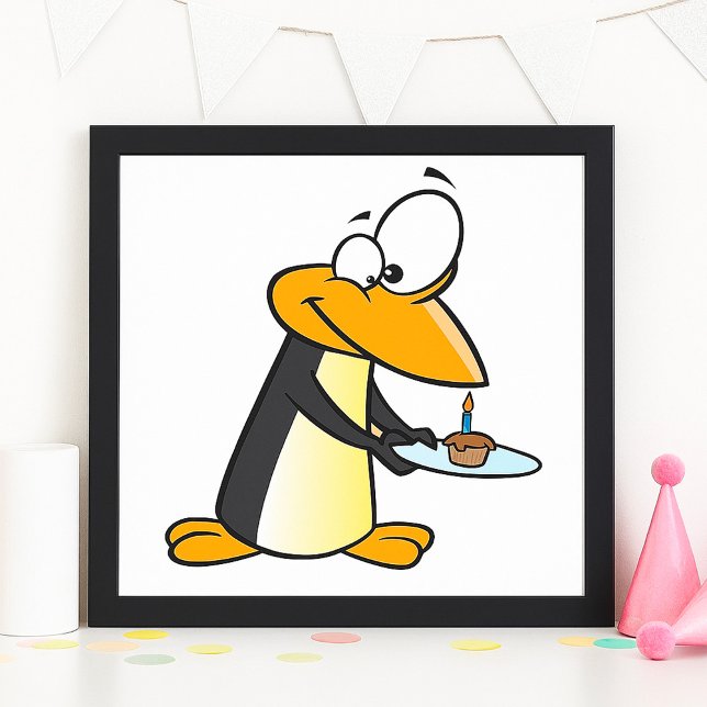 Poster de Pinguim Com Um Cupcake (Criador carregado)