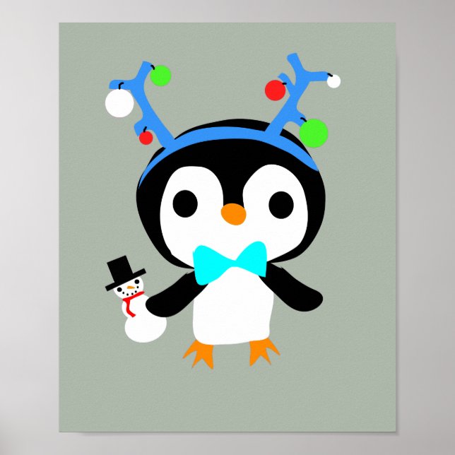 Poster de Pinguim Natal (Frente)