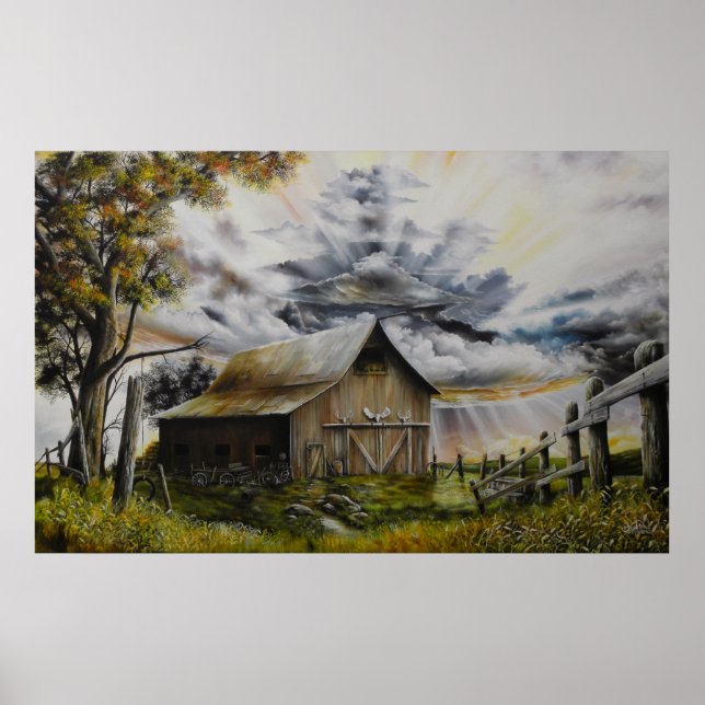 Poster de pintura a óleo de verão (Frente)