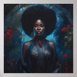 Poster de pintura a petróleo da América negra