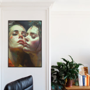 Poster de Pintura Colorida das Lésbicas