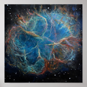 Poster de pintura de arte espacial na Nebula do Ca