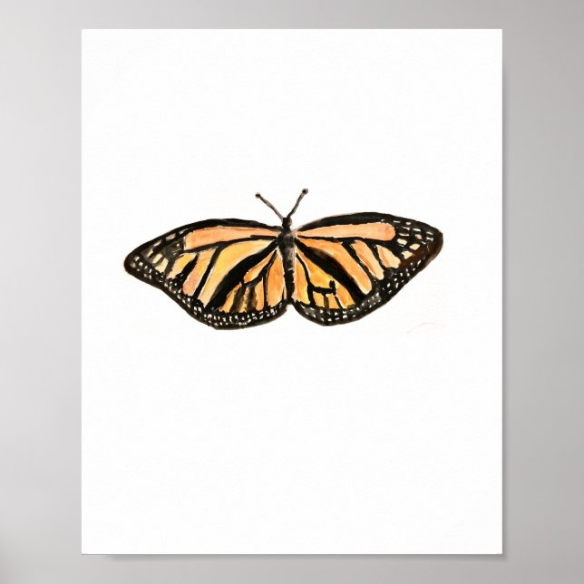 Poster de pintura de borboleta monarca (Frente)
