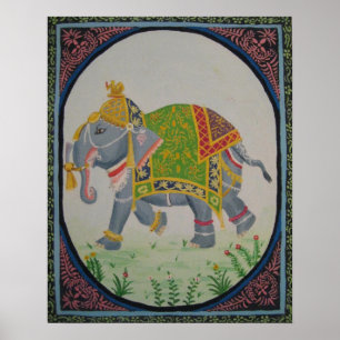 Poster de pintura de elefante