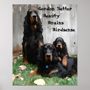 Poster de Pintura de Gerações de Gordon Setter