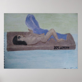 Poster de pintura de madeira para mulheres