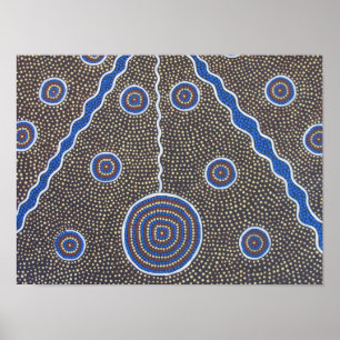 Poster de pintura de pontos aborígenes australian
