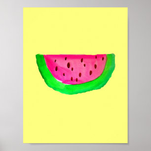 Poster de pintura de Pop de melancia rosa