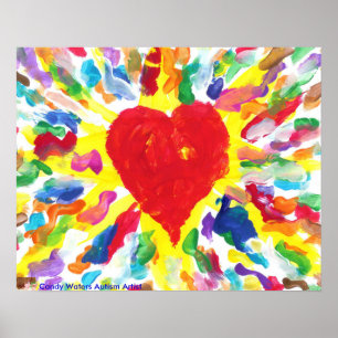 Poster de Pintura do Artista Candy Watts Autism