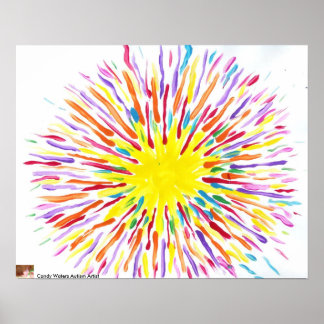 Poster de Pintura do Artista Candy Watts Autism