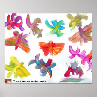 Poster de Pintura do Artista Candy Watts Autism