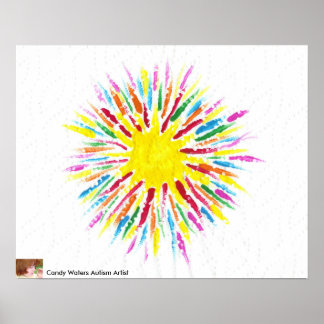 Poster de Pintura do Artista Candy Watts Autism