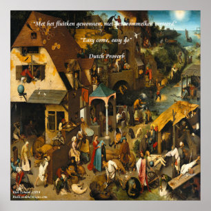 poster de pintura holandesa do século XVI e famos