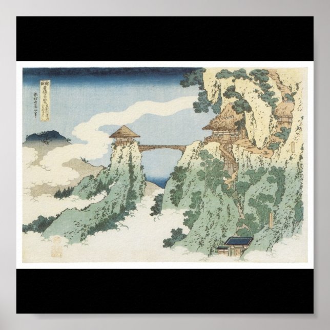 Poster de pintura japonesa c. 1834 (Frente)