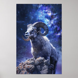 Poster de Pintura Realista da Astrologia Maiestosa