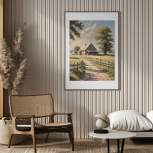 Poster de pintura solar russa da Farmhouse
