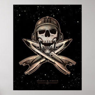Poster de pirata espacial (foguetes) (16x20")