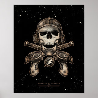 Poster de pirata espacial (raygun) (16x20")