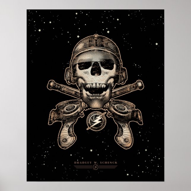 Poster de pirata espacial (raygun) (16x20") (Frente)
