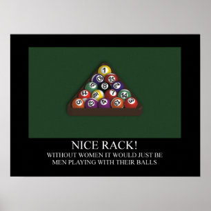 POSTER de Piscina de de Billiards NICE RACK