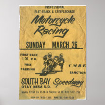 poster de pista de autoestrada South Bay 1970