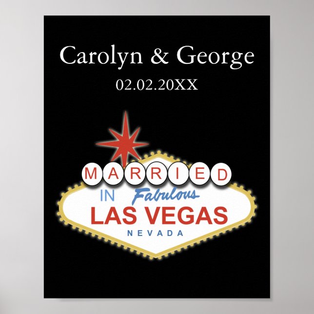 poster de placa de las vegas (Frente)