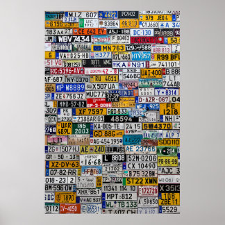 Poster de placa de licença