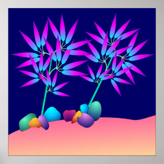 Poster de plantas brilhantes