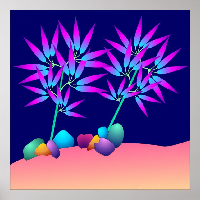 Poster de plantas brilhantes (Frente)