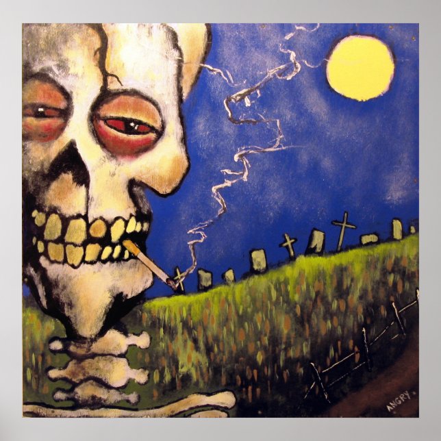 Poster de Poeta de Graveyard por Angry Johnny (Frente)