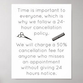 Poster de política de cancelamento