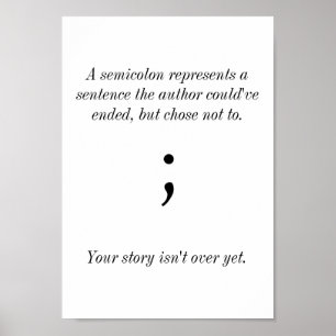 Poster de ponto de semicolão