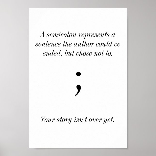 Poster de ponto de semicolão (Frente)
