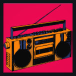 Poster de Pop de Ampliação de Fotografia da Caixa<br><div class="desc">Retro 80s/90s Rádio Boombox Poster de Ampliação de Foto Pop-Arte</div>