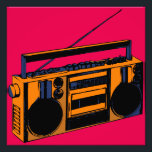 Poster de Pop de Ampliação de Fotografia da Caixa<br><div class="desc">Retro 80s/90s Rádio Boombox Poster de Ampliação de Foto Pop-Arte</div>