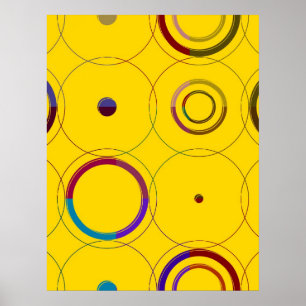 Poster de Pop de Arte com Vintage Colorida