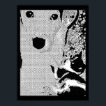 Poster de Pop de arte para melhores amigos<br><div class="desc">Design de Pop de Arte dos Melhores Amigos (Cachorinho e Cachorro) por compaixão.</div>