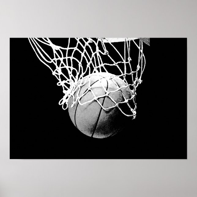 Poster de pop de Bola de Basquete e Rede (Frente)