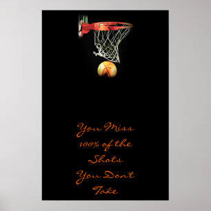 Poster de porta de basquete de cotação móvel