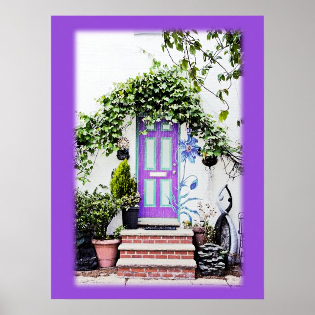 Poster de porta roxa (Frente)