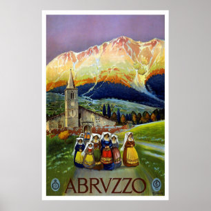 Póster De "poster das viagens vintage Abruzzo, Italia"