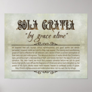 Póster De "poster de 14x11 SOLA GRATIA" (arquivístico,