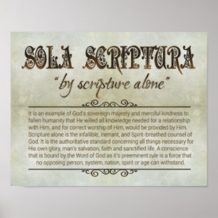 Póster De "poster de 14x11 SOLA SCRIPTURA" (arquivístico