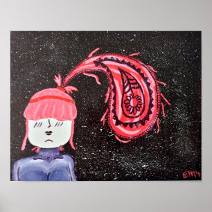 Poster De "poster perfeito da arte 11x14 Paisley"