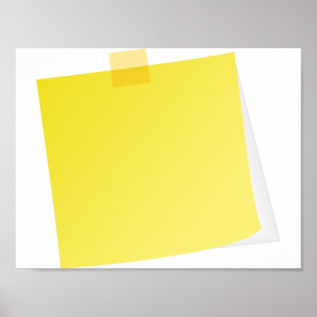 Poster de Posto Amarelo It Note (Frente)