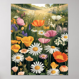 Poster de Prados de Flores Selvagens - Botânica Co
