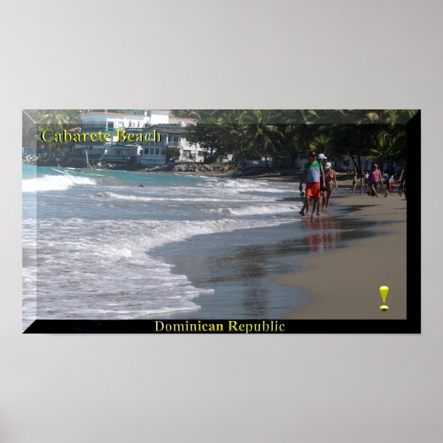 Poster de praia de Cabarete, República Dominicana (Frente)