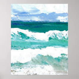 Poster de praia de CricketDiane - Ondas oceânicas